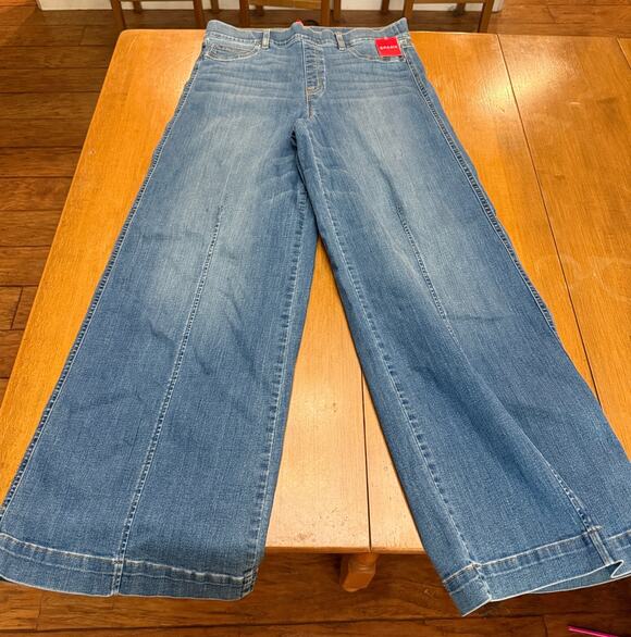 SPANX Pants - SPANX NWT seamed front wide-leg XL vintage indigo smart casual quiet luxury chic